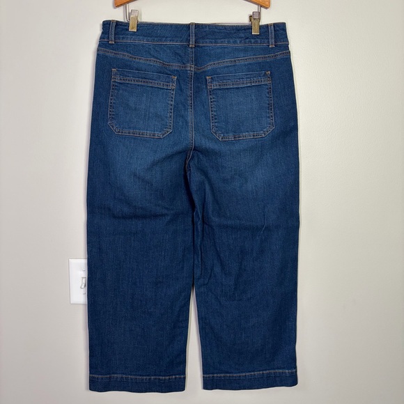 Talbots High-Waist Wide Leg Crop Jeans - Picture 4 of 11